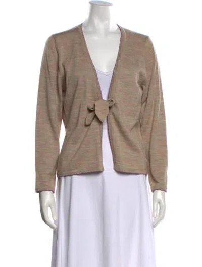 Pre-owned D Exterior Merino Wool Patterned Sweater In Neutrals