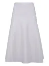 D Exterior D.exterior Merinos Double Flared Skirt In White