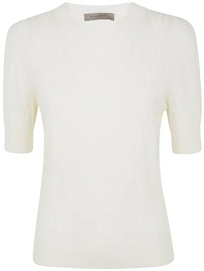 D-exterior D. Exterior Merinos Short Sleeves Round Neck In White