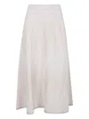 D Exterior D.exterior Chevron Lux Flared Skirt In White