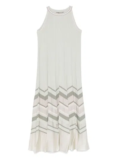 D Exterior D. Exterior Mint Green Sleeveless Dress In White