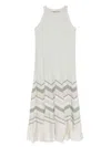 D Exterior D. Exterior Mint Green Sleeveless Dress In Gray