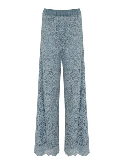 D Exterior Ocean Lace Pants In Blue