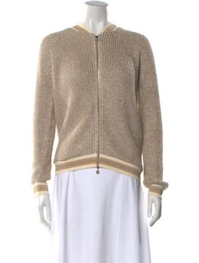 Pre-owned D Exterior Open Front Sweater In Neutral