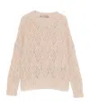 D Exterior Soft Knit Sweater In Classic Beige Tone In Multi