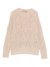 D Exterior Soft Knit Sweater In Classic Beige Tone In Multi