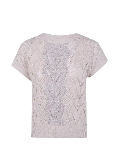 D Exterior Openwork Knitwear In Gray