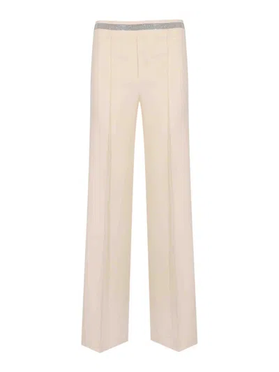 D Exterior Straight Cady Trousers In Pink