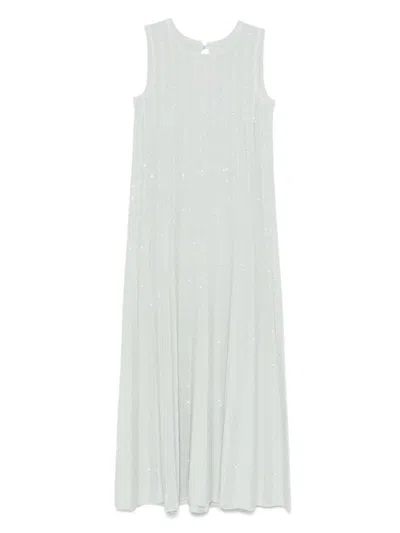 D Exterior D. Exterior Pastel Green Chevron Knit Maxi Dress