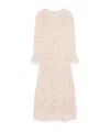 D Exterior Patchwork Maxi Dress In Neutral