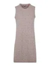 D Exterior D.exterior Pattern Crystal Sleeveless Dress In Brown