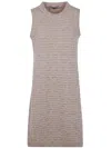 D Exterior D.exterior Pattern Crystal Sleeveless Dress In Brown