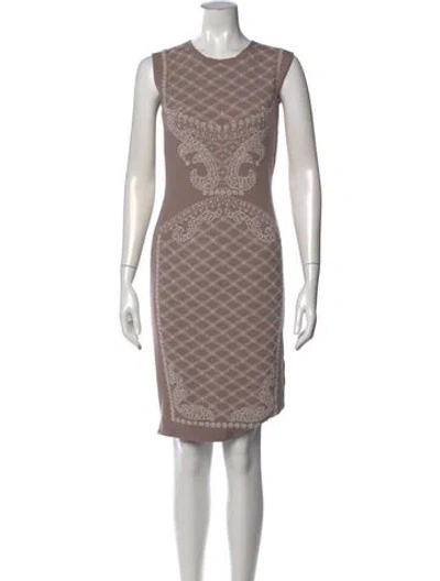 Pre-owned D Exterior Patterned Knee-length Dress In Multi