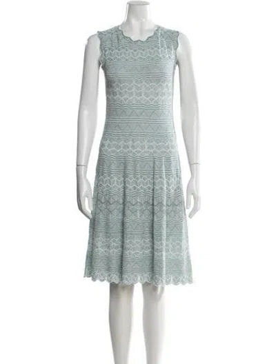 Pre-owned D Exterior Patterned Knee-length Dress In Multi