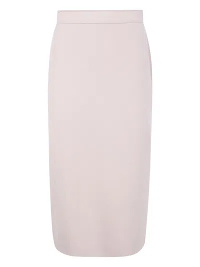 D Exterior Pencil Midi Skirt In Pink