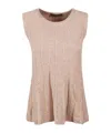 D Exterior D.exterior Sleeveless Crew Neck In Brown