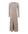 D Exterior Pleated Detail Dress In Brown