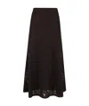 D Exterior Pleated Detail Skirt In Black
