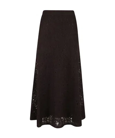 D Exterior Pleated Detail Skirt In Black