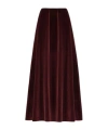 D Exterior Pleated Detail Skirt In Burgundy