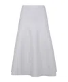 D Exterior D.exterior Merinos Double Flared Skirt In White