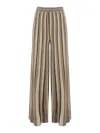 D Exterior Pleated Trousers In Lurex Viscose In Brown