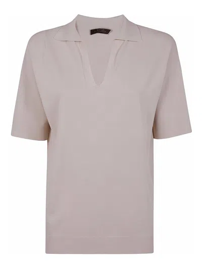 D Exterior Long Polo Shirt In White