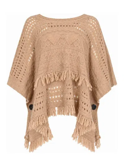 D Exterior Poncho In Metallic