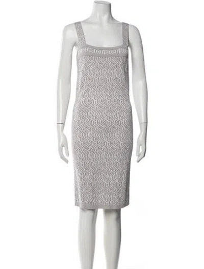 Pre-owned D Exterior Printed Knee-length Dress In Multicolor