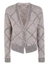 D Exterior Relaxed Fit Beige Knit Sweater With Timeless Design In Multi