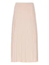 D Exterior Beige Cashmere And Wool Midi Skirt In Neutral