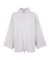 D Exterior Ribbed-panel Zip-front Coat In White