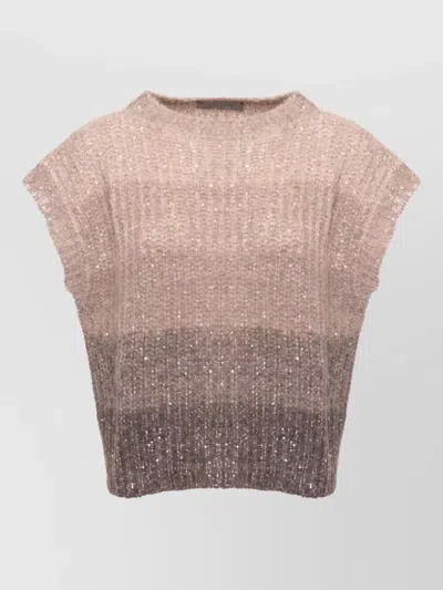 D Exterior Sequin-embellished Vest In Neutral
