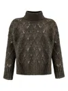 D Exterior Turtleneck Long-sleeved Sweater In Brown
