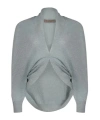 D Exterior Ruffle Detail Sweater In Green