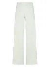 D Exterior D. Exterior Grey Satin Pants In White