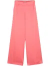 D Exterior Satin Wide Trousers In Pink