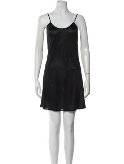 Pre-owned D Exterior Scoop Neck Mini Dress In Blue