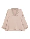 D Exterior Sequin-embellished Blouse In Neutral