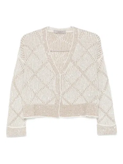 D Exterior Sequin-embellished Cardigan In Multi