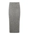 D Exterior D.exterior Soft Sequins Straight Skirt In Gray