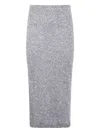 D Exterior D.exterior Soft Sequins Straight Skirt In Gray