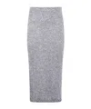 D Exterior D.exterior Soft Sequins Straight Skirt In Gray
