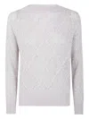 D Exterior D.exterior Rhombus Sequins Boatneck Sweater In Gray