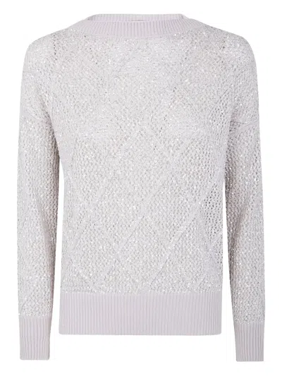 D EXTERIOR SEQUIN-EMBELLISHED SWEATER