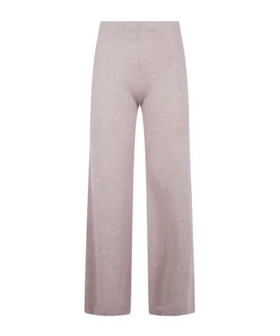 D Exterior Sequin-embellished Wool Trousers In Brown