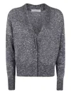 D Exterior D.exterior Soft Sequins Short Cardigan In Gray