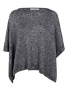 D Exterior D.exterior Soft Sequins Cape In Gray