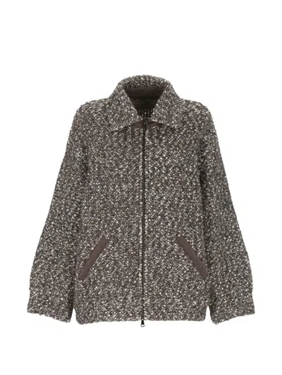 D Exterior Sequin-embellished Boucle Jacket In Multi