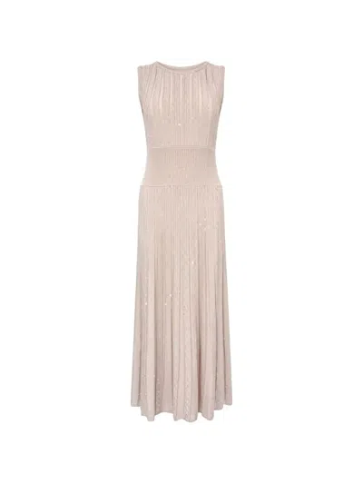 D Exterior Sequin-embellished Maxi Dress In Pink